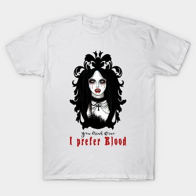 Lady vampire T-Shirt by mapetitepoupee